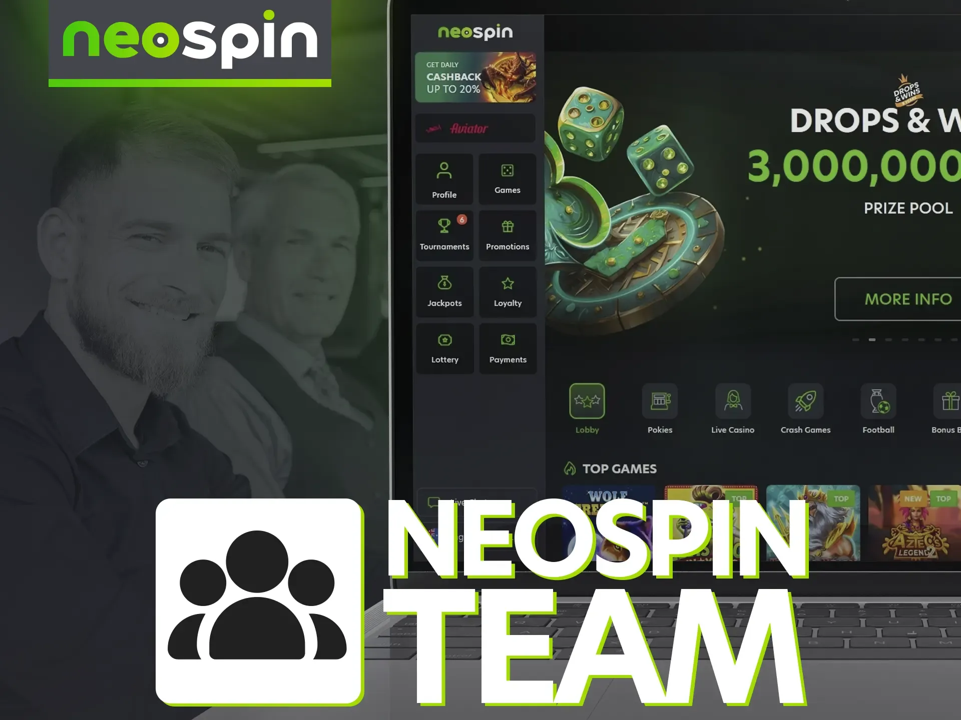 Neospin staff have extensive knowledge about the online casino sector.