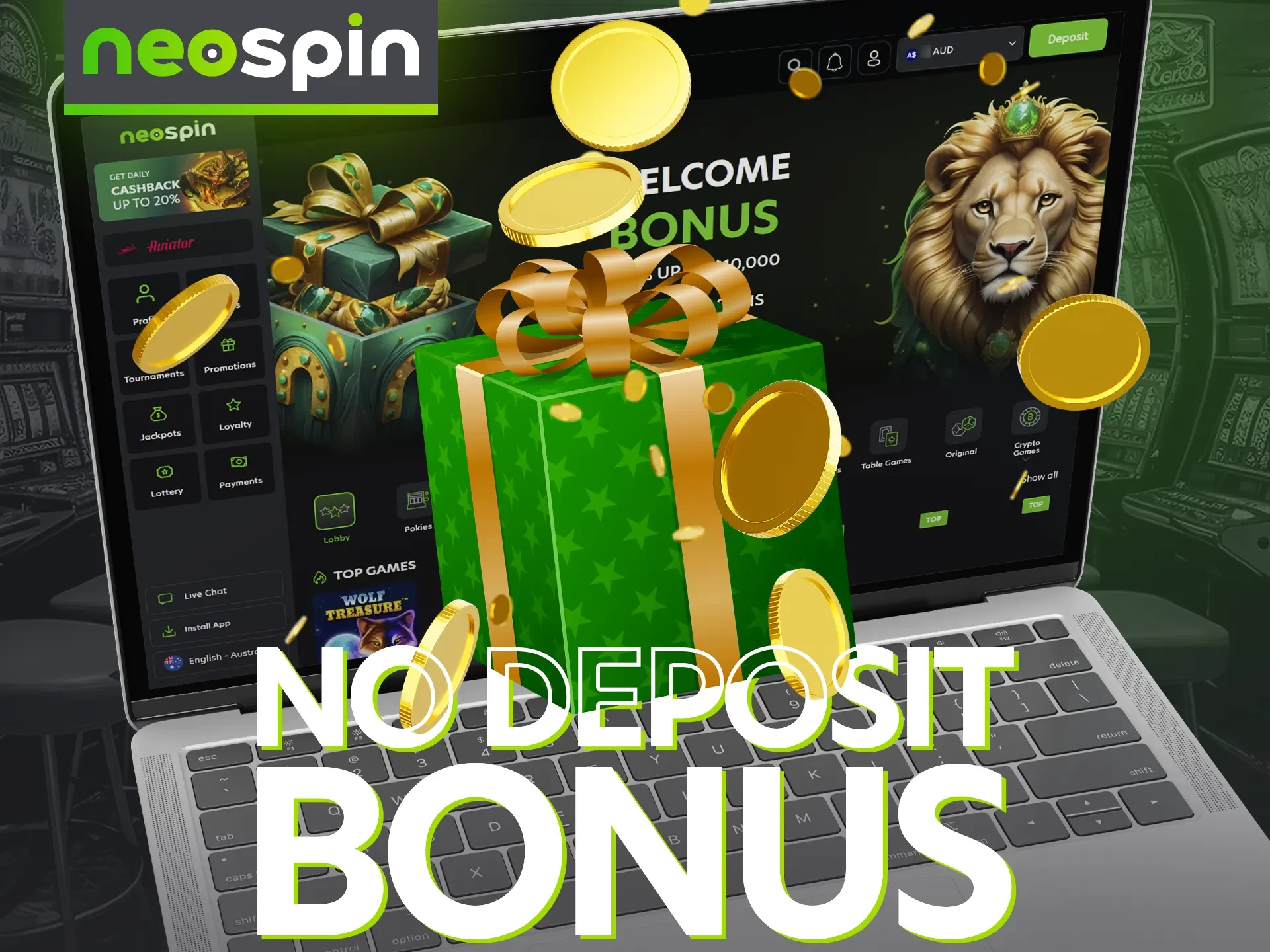 Neospin no deposit bonus is not available.