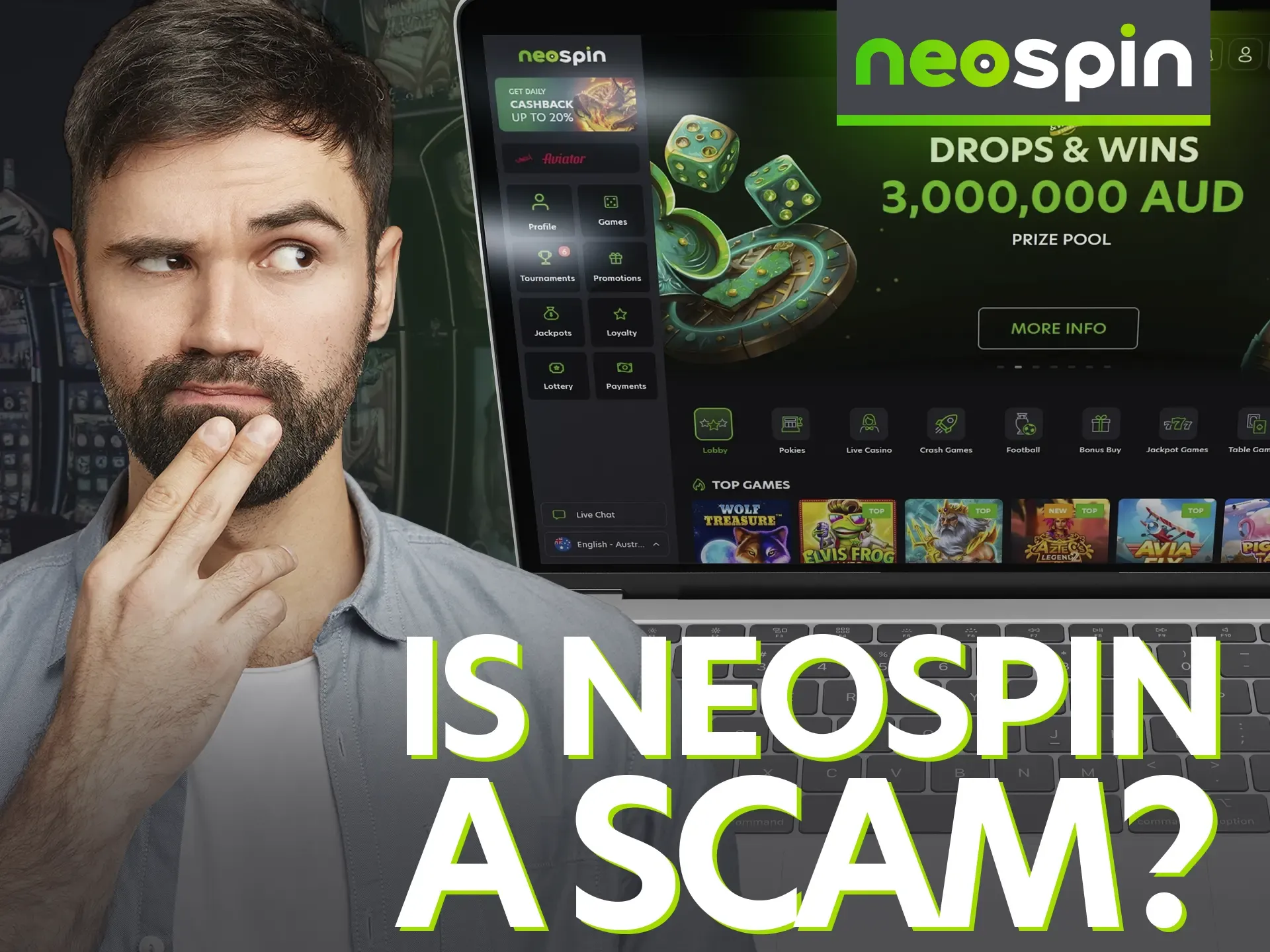 The Neospin casino collaborates with well-established game developers.