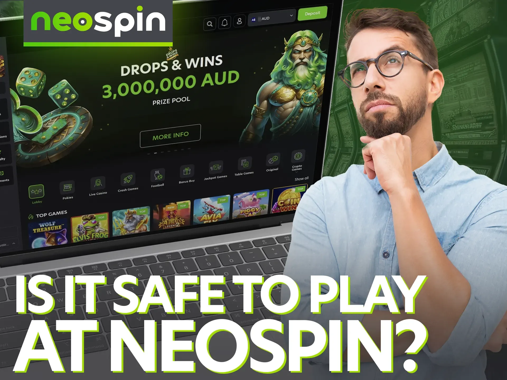 It is safe to play at Neospin casino.