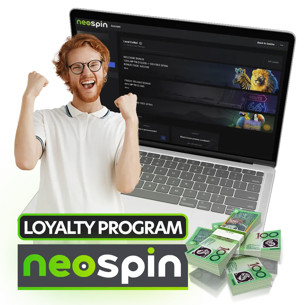 Neospin rewards you with an impressive VIP program.