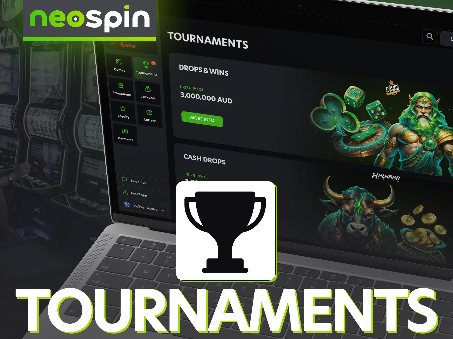 Neospin Casino offers many exciting tournaments.