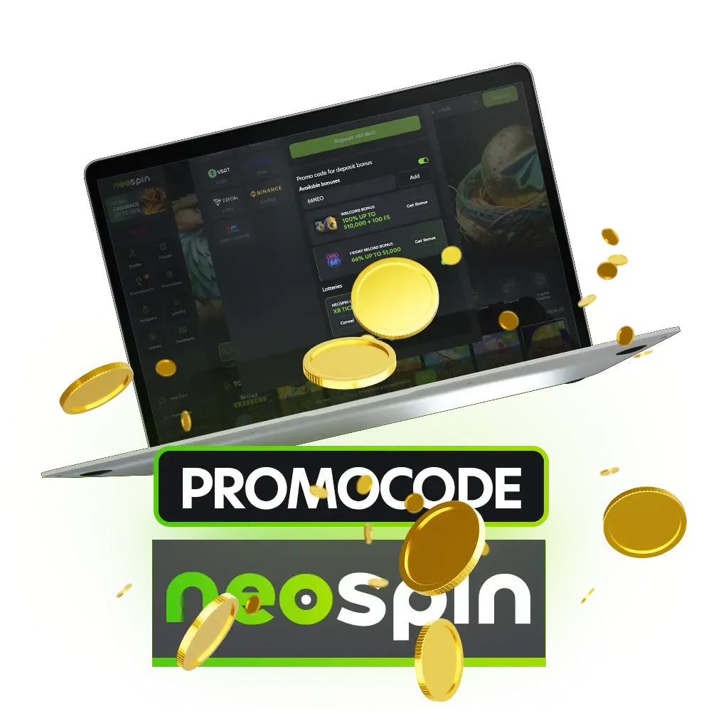 Neospin releases promo codes that give various rewards.